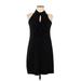 En Focus Studio Cocktail Dress - Shift Keyhole Sleeveless: Black Print Dresses - Women's Size 10