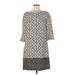 Piazza Sempione Casual Dress - Shift: Gray Print Dresses - Women's Size 42