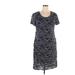 Motherhood Casual Dress - Shift: Blue Jacquard Dresses - Women's Size 1X Maternity