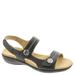 Trotters Romi Stitch - Womens 7.5 Black Sandal Medium