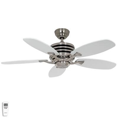 CasaFan Deckenventilator Eco Gamma 103cm weiß/hellgrau, weiß / opal, für Wohn- / Esszimmer, Holz, Modern