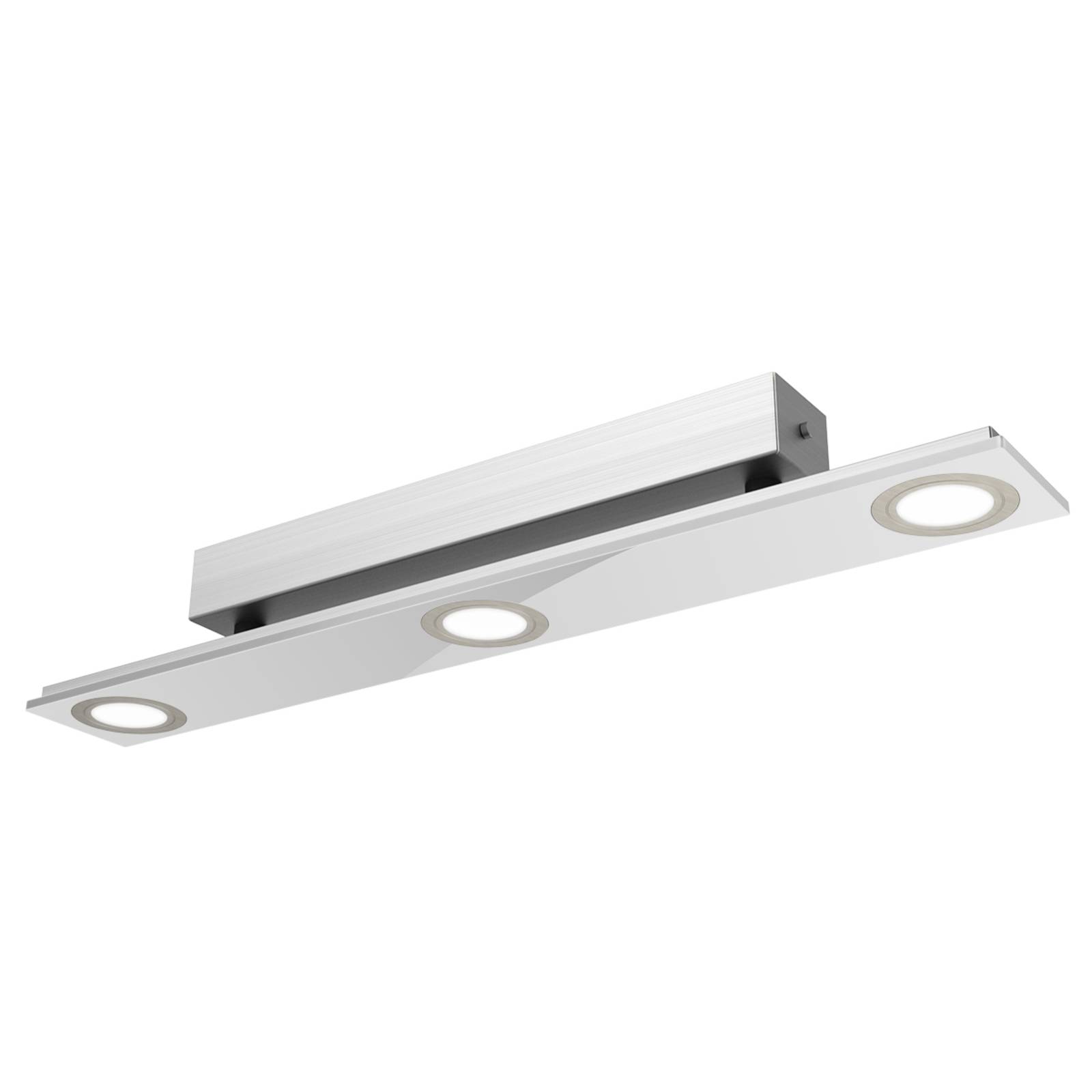 Evotec LED Deckenlampe Pano, alu / grau / zink, für Wohn- / Esszimmer, Edelstahl, Modern, LED Deckenleuchte