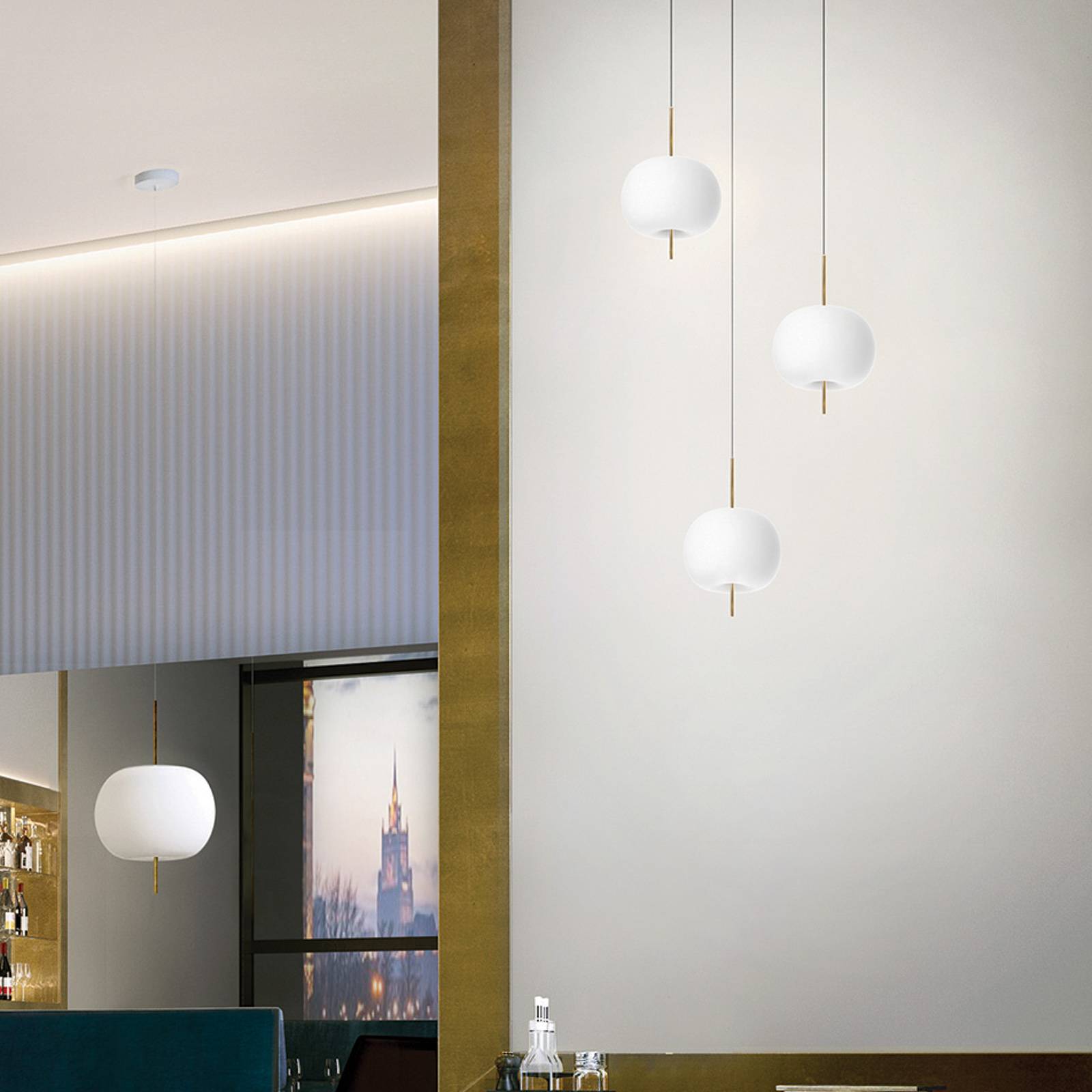 kdln Design Hängelampe Kushi, dimmbar, für Wohn- / Esszimmer, Design, Pendelleuchte