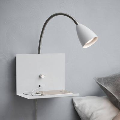 Markslöjd Wandleuchte Logi mit Ablage, weiß Image