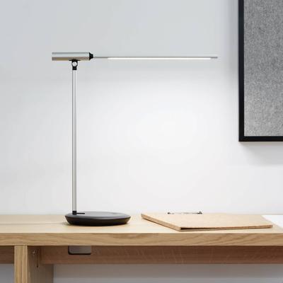 Maul LED Schreibtischlampe MAULrubia, dimmbar, alu / grau / zink, für Arbeitszimmer / Büro, Aluminium, Modern, LED Tischlampe Image