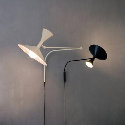 Nemo Wandlampe Lampe de Marseille, schwarz, für Wohn- / Esszimmer, Aluminium, Wandleuchte, Wandlampe Innen Image