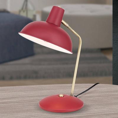 ORION Schreibtischlampe Fedra, rot, für Arbeitszimmer / Büro, Metall, Vintage, Tischlampe Image