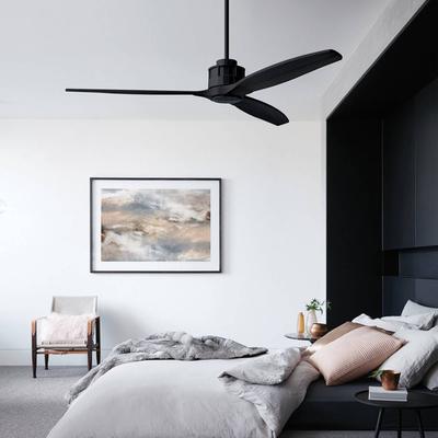 Beacon Lighting Deckenventilator Airfusion Akmani schwarz leise, schwarz, für Wohn- / Esszimmer, Holz, Modern