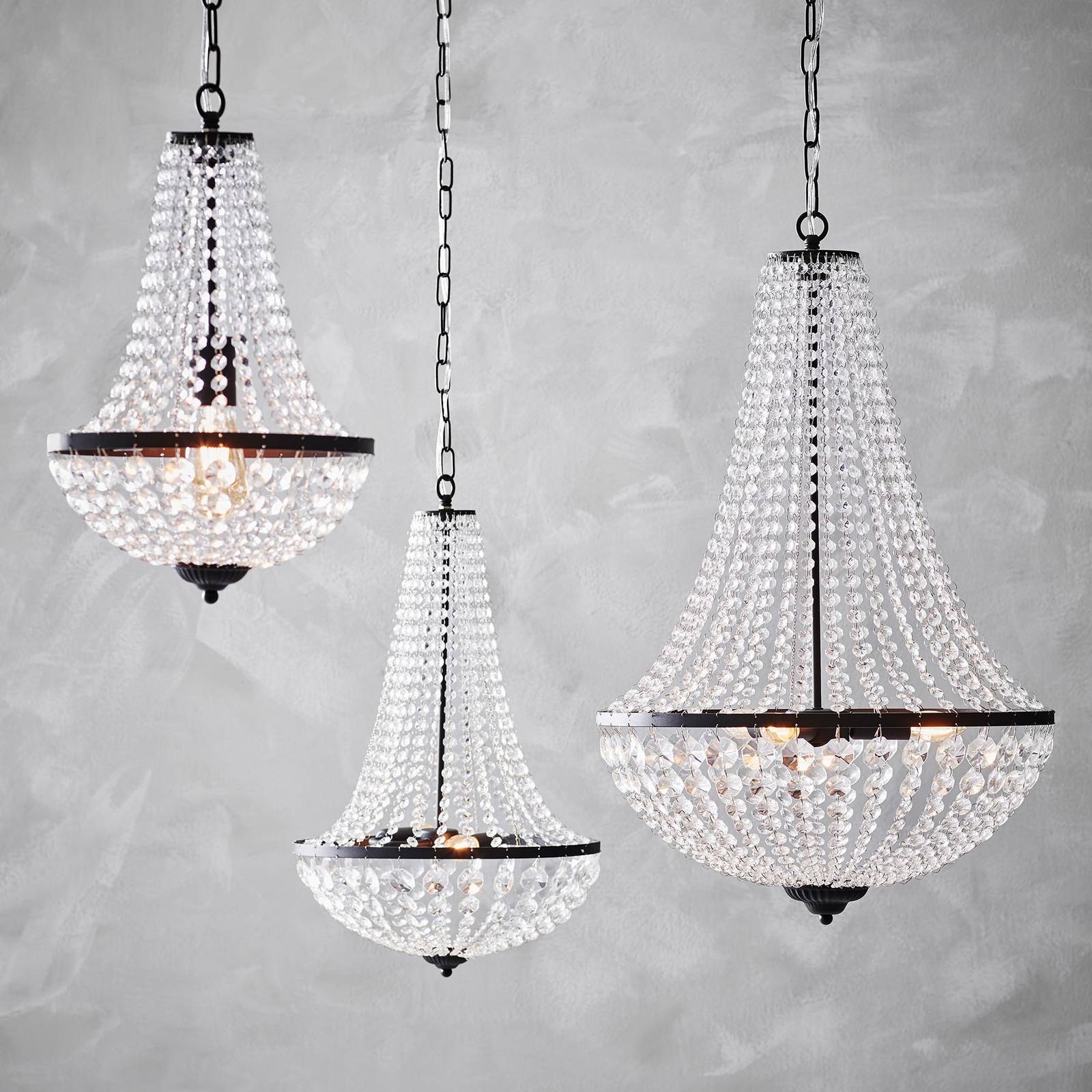 Markslöjd Kristall Kronleuchter Gränsö, dimmbar, klar / transparent, für Wohn- / Esszimmer, Kristall, Kristall Kronleuchter