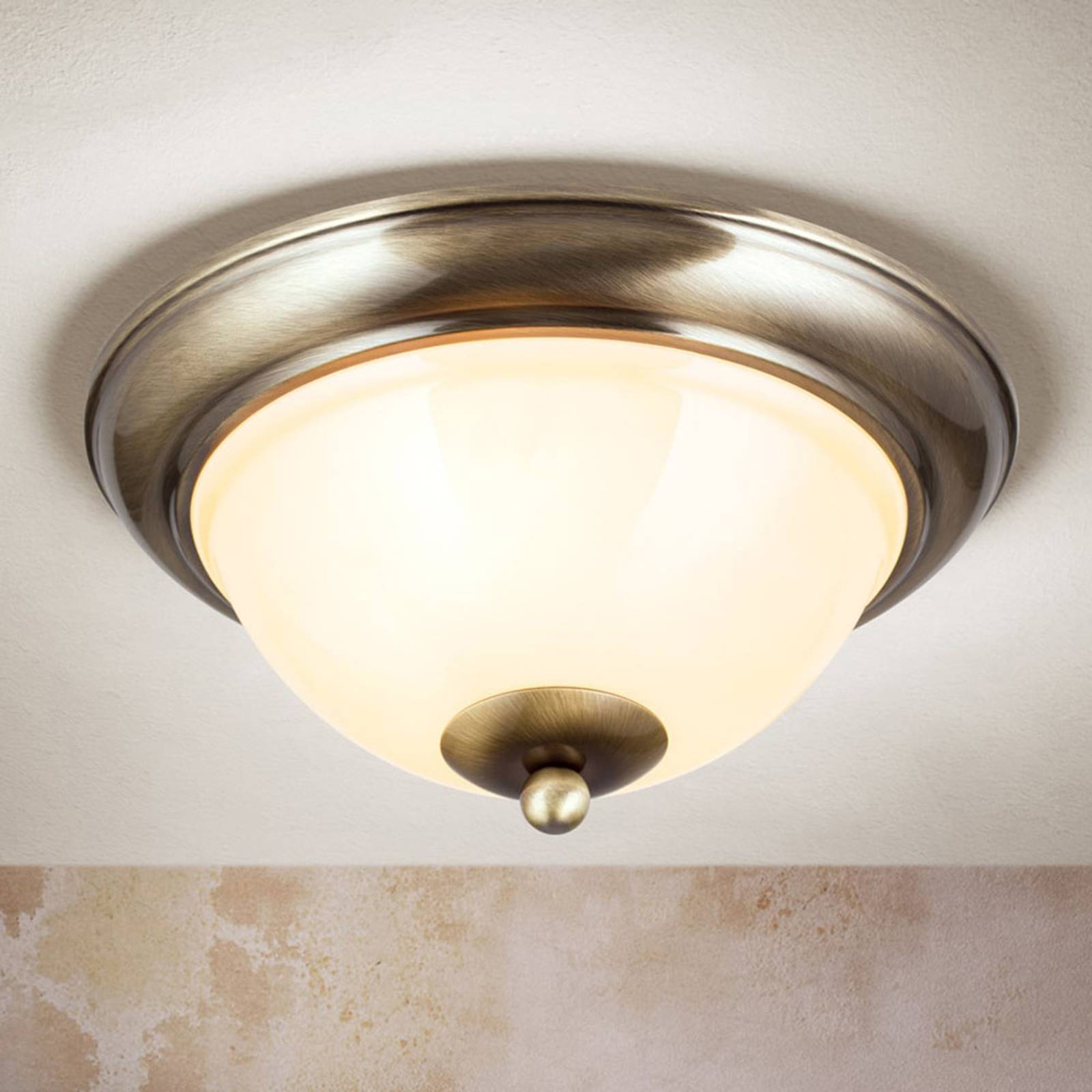 ORION Deckenlampe Austrian Old Lamp, dimmbar, bronze / altmessing, für Wohn- / Esszimmer, Metall, Antik, Deckenlampe