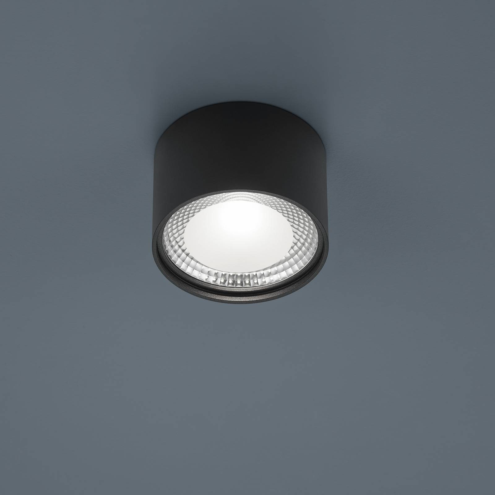 Helestra LED Deckenlampe Kari, dimmbar, schwarz, für Wohn- / Esszimmer, Metall, Modern, LED Deckenleuchte