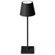 FARO BARCELONA LED-Tischlampe Toc mit USB-Charger, IP54, schwarz