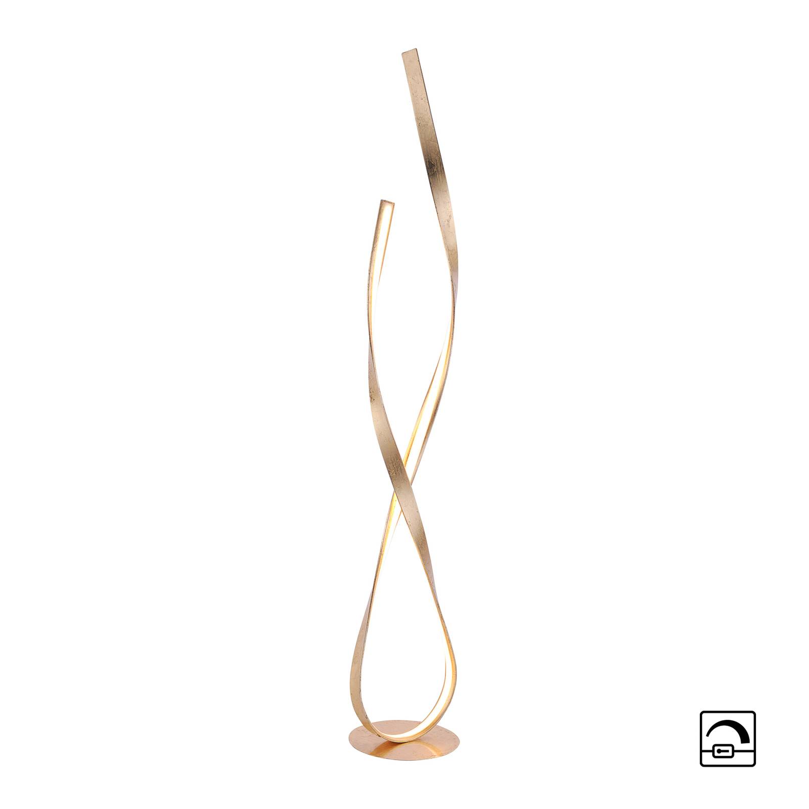 Paul Neuhaus LED Stehlampe Linda, dimmbar, messing / gold, für Wohn- / Esszimmer, Metall, LED Stehlampe