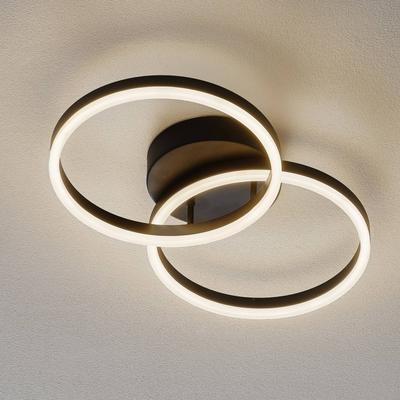 Fabas Luce LED Deckenlampe Giotto, dimmbar, schwarz, für Wohn- / Esszimmer, Metall, Modern, LED Deckenleuchte Image