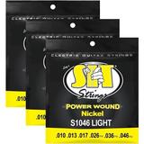 S.I.T. Strings S1046 Light Nickel Power Wound Electric Guitar Strings - 3 Sets