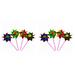 20pcs Garden Wind Spinners Colorful Flower Spinners Pinwheels Stakes Decorations Kids Pinwheel Toy Outdoor Lawn Windmills Ornaments Yard Patio Decorations
