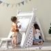 Kids Play Tent - 4 in 1 Teepee Tent with Stool and Climber Foldable Playhouse Tent for Boys & Girls