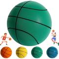 MODANU Silent Basketball 9.4 Silent Ball Basketball Foam Basketball Indoor Training Ball Uncoated High-Density Foam Ball Low Noise Basketball Training for Various Indoor Activities Green