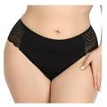 Bigersell Period Underwear for Women Plus Size Clearance Padded Underwear Women Boyshort Thongs Panty Style P-770 Cotton Plus Size Panties Thong Briefs Mid Waist Women Cheeky Panties Black 5Xl