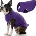 Gooby Stretch Fleece Vest Dog Sweater - Violet 2X-Large - Warm Pullover Fleece Dog Jacket - Winter Dog Clothes for Small Dogs Boy or Girl - Dog Sweaters for Small Dogs to Dog Sweaters for Large Dogs