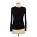 Zara Long Sleeve T-Shirt: Black Print Tops - Women's Size Medium