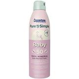 Coppertone Pure and Simple Baby Sunscreen Spray SPF 50 Zinc Oxide Mineral Sunscreen for Babies Toddler Sunscreen Water Resistant Broad Spectrum SPF 50 Sunscreen 5 Oz Spray Sunscreen