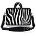 Laptop Skin Shop 15-15.6 inch Neoprene Laptop Sleeve Bag Carrying Case with Handle and Adjustable Shoulder Strap - Zebra Print