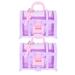 NUOLUX 2Pcs Girls Treasure Box Toys Little Girl Makeup Box Table Jewelry Organizer