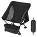 ATEPA Ultralight Camping Chair Compact Folding Outdoor Chair Low Foot Chair for Adults Support up to 330lbs Black