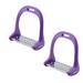Viccilley Horse Riding Stirrup - Stainless Steel Non-Slip Pad Equestrian Aluminum Saddle With Painting(purple)