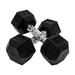 fitness hex tpr dumbbells - rubber dumbbells designed with chrome-plated steel handles tpu heads and hexagon-shaped rubber-encased ends 15lb - pair