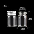 10 pieces 5ml/6ml/7ml/10ml/14ml/18ml/20ml/25ml/30ml Glass Bottles with Aluminium Lids Small Mini Glass Jars 9 Sizes U-pick