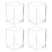 Uxcell Acrylic Pen Holder 4 Pack Pencil Holder Pen Organizer Pencil Cup Makeup Brush Holder Clear 4 Pack