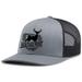 Heritage Pride Deer Hunting Shield Wildlife Mens Embroidered Mesh Back Trucker Hat Heather Grey/Black