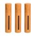 3 Pcs 10ml Refillable Perfume Roll On Bottle Bamboo Cover Transparent Window Empty Bottle with Stainless Steel Roller Ball for Essential Oil Aromatherapy (Wood Color)