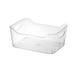 IWRUHZY Large Deep Plastic Storage Bin with Handle for Bathroom/Vanity Organization - Countertop Makeup Organizer - Organization for Shelf Cabinet and Closet Decor