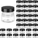 SATINIOR 36 Pieces Plastic Jars Round Clear Leak Proof Cosmetic Container Jars with Inner Liners and Lids for Lotions Ointments Travel Make Up Storage (1.5 oz Black)