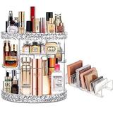 ZQQZAN Clear Makeup Organizer Set 360 Rotating Makeup Organizer with Makeup Palette Organizer 6-Layer Adjustable Cosmetic Organizer Perfume and Lotion Holder Makeup Storage Organizer Countertop