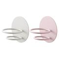 2 Pcs Beauty Egg Holder Sponge Storage Wall Hook Wall-mounted Organizer Makeup Container Face for Carbon Steel Rack Travel