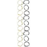 Silver Bangle Bracelets Bangles 18 Pcs Hair Tie Headgear Ribbons Trendy for Women Miss