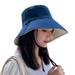 Ogiraw Sun Hat Women s Sun Hat Face Sunscreen Shading Hat Summer Large Brim Sun Hats for Women Blue One Size