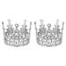 Floral Arrangement Flower Children s Birthday Crown Party Decor Dessert Topper Hat Crowns Rhinestones Metal Baby 2 Pcs