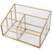 Makeup Organizer Glass Cosmetic Display Case Lipstick Makeup Brush Eyeliner Holder