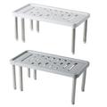 2 Pcs Pp Stainless Steel Makeup Organizer Cosmetic Storage Boxes Shelf Bracket Spice