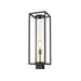 1 Light Outdoor Post Mount Lantern in Industrial Style 8 inches Wide By 26.25 inches High-Deep Bronze/Outdoor Brass Finish Bailey Street Home