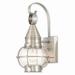 1 Light Outdoor Wall Lantern in Bohemian Style 7 inches Wide By 13.75 inches High-Brushed Nickel Finish Bailey Street Home 218-Bel-2120460