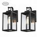 SEIRI INC-FC 2 pk 1-Light Outdoor Wall Lantern Sconce with Matte Black 13.78 H