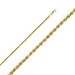 18 in. 14K Yellow Gold 3 mm Regular Hollow Rope Chain