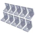 Heavy Duty Shelf Brackets L Corner Brace For 3/8 In. Diameter Bolt Or Threaded Rod Max Load 250 Lbs Malleable Iron 10 Pack Chrome