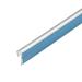 Outwater Plastic J Channel Fits Material 1/8 Inch Thick Clear Polyester Cap Moulding with White Foam Adhesive 48 Inch Length (Pack of 3)